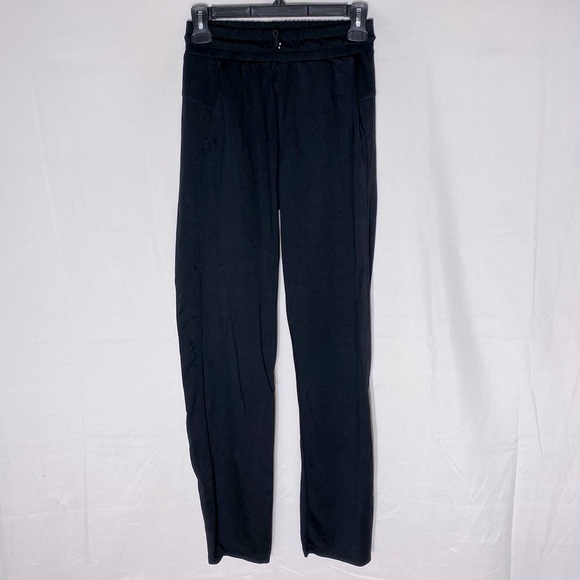 Lululemon Athletica Black Straight Leg Drawstring Waist Track Pants XS - Picture 1 of 15